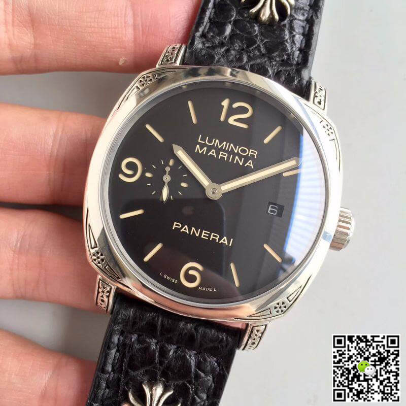 Pa*e*a1 Replica Radiomir 1940 PAM572 XF Factory 1:1 Best Edition Swiss ETA P1000 Black Leather Strap