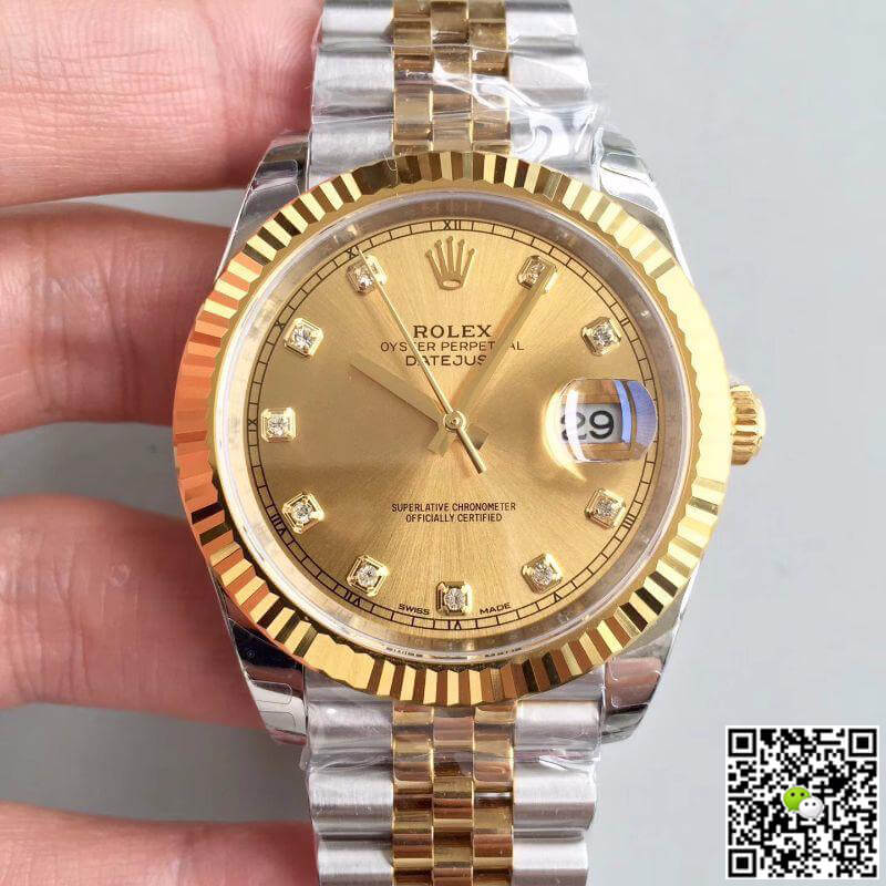 R01ex Dupe Datejust II 41mm 116333 1:1 Best Edition Swiss ETA2836 Champagne Dial