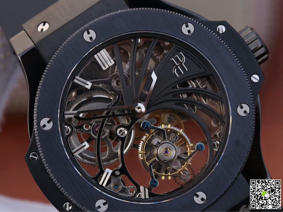 Replica Hublot Big Bang Hollow Tourbillon 1:1 Best Edition Ceramic Skeleton Dial