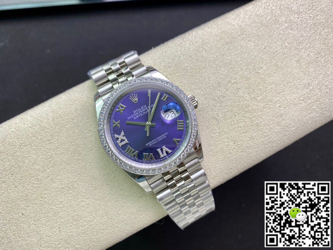 Replica R01ex Datejust M126284RBR-0013 1:1 Best Edition EW Factory Purple Dial