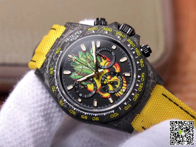R01ex Daytona Replica Cosmos Color Skull 1:1 Best Edition WWF Factory Swiss ETA7750