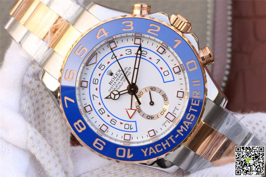 Replica R01ex Yacht-Master M116681-0002 1:1 Best Edition JF Factory Rose Gold
