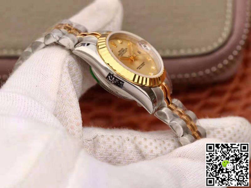Replica R01ex Lady Datejust 28MM 1:1 Best Edition Swiss Original Imported NH05 Movement 18K Gold Dial