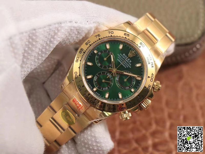 R01ex Daytona Replica M116508-0013 1:1 Best Edition Noob Factory Green Dial Swiss ETA4130