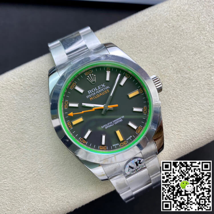 Replica R01ex Milgauss 116400GV AR Factory 1:1 Best Edition Swiss ETA3131 Black Dial