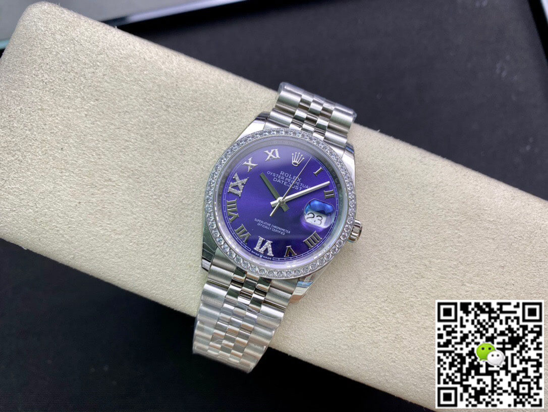 Replica R01ex Datejust M126284RBR-0013 1:1 Best Edition EW Factory Purple Dial