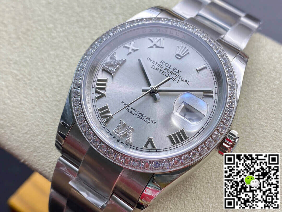 Replica R01ex Datejust M126284RBR-0022 1:1 Best Edition EW Factory Silver Dial