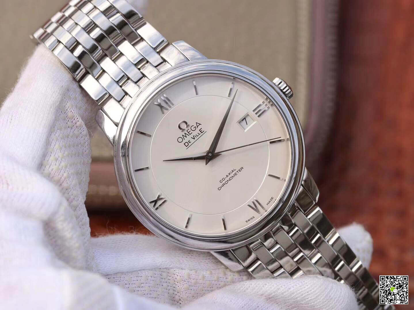 Replica 0me*ga De Ville Prestige 424.10.40.20.02.003 MKS Factory Mechanical Watches 1:1 Best Edition Swiss ETA9015 White Dial