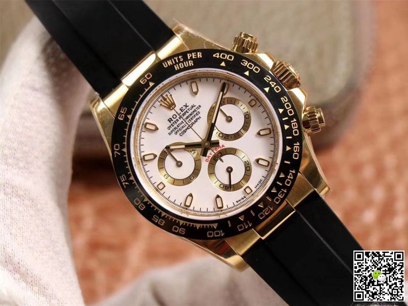 R01ex Daytona Replica M116518LN-0041 1:1 Best Edition Noob Factory White Dial Swiss ETA4130