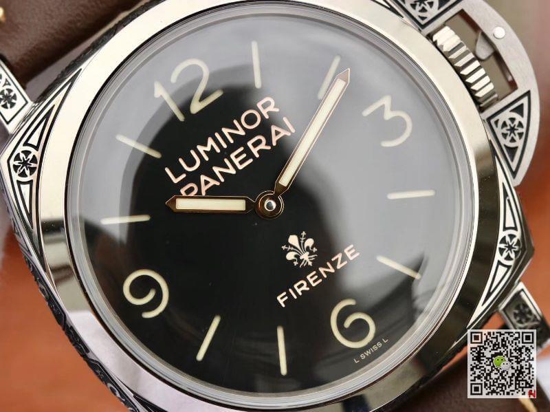 Pa*e*a1 Replica Luminor 1950 PAM00972 Firenze 3 Days Acciaio 1:1 Best Edition Swiss Manual Winding Movement Black Dial