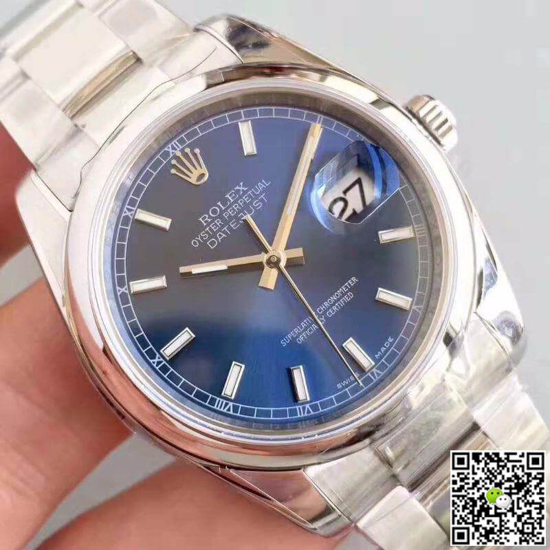 R01ex Dupe Datejust II 36mm 116200 Blue Dial 1:1 Best Edition Swiss ETA3135