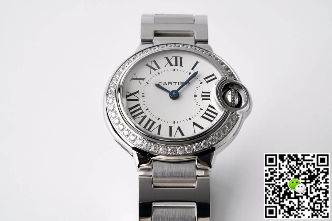 Replica Ballon Bleu De Ca*t1er 28MM W4BB0015 1:1 Best Edition AF Factory White Dial