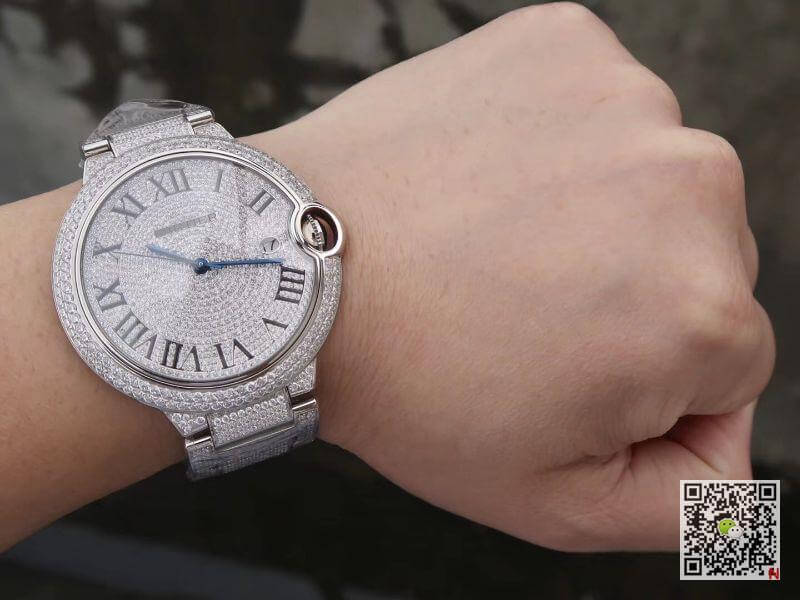 Replica Ballon Bleu De Ca*t1er WE9009Z3 42mm TW Factory 1:1 Best Edition Full D1am0nd Dial Swiss ETA2824