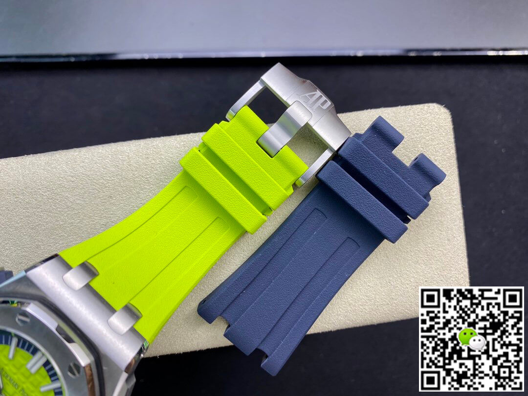 Replica Audemars P1g*et Royal Oak Offshore Diver 15710ST.OO.A038CA.01 JF Factory 1:1 Best Edition Swiss ETA3120 Green Textured Dial