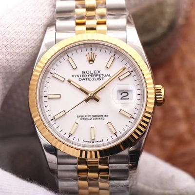 Replica R01ex Datejust M126233-0019 1:1 Best Edition White Dial