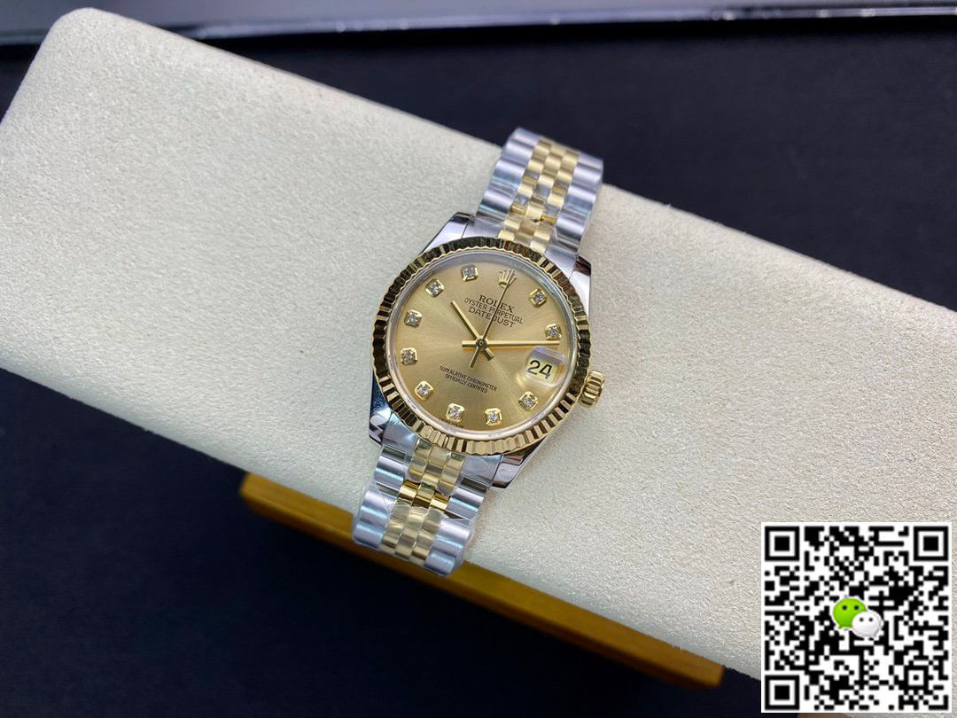 Replica R01ex Datejust M278273-0026 31MM 1:1 Best Edition EW Factory Champagne Dial