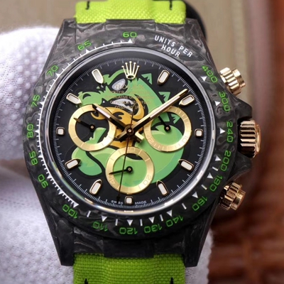 R01ex Daytona Replica Cosmos Green Exploded Dragon 1:1 Best Edition WWF Factory Swiss ETA7750