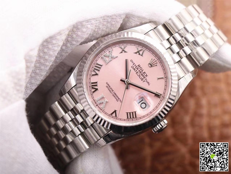 Replica R01ex Datejust M126234-0031 1:1 Best Edition EW Factory Pink Dial Swiss ETA3235