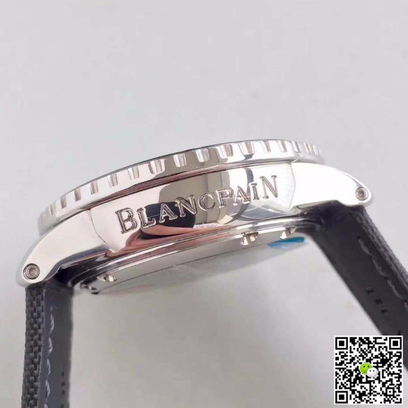 Replica Blancpain Fifty Fathoms 5015-1130-52 ZF Factory 1:1 Best Edition Swiss ETA2836-2 Black Sail-canvas Strap