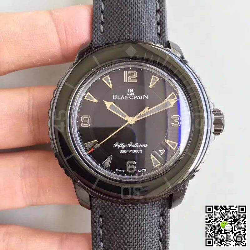 Replica Blancpain Fifty Fathoms 5015-11C30-52 ZF Factory Mechanical Watches 1:1 Best Edition Swiss ETA1315 Black Dial