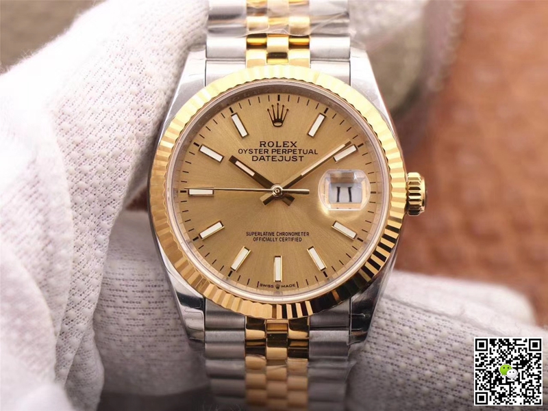 Replica R01ex Datejust M126233-0015 1:1 Best Edition Champagne Dial