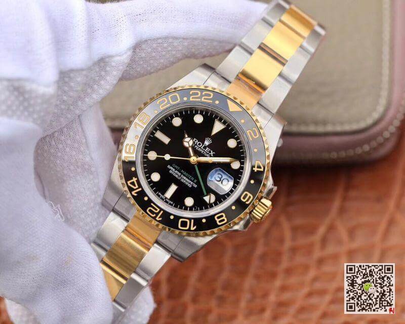 Replica R01ex GMT Master II 116713 LN 40mm EW Factory 1:1 Best Edition Swiss ETA2836 Stainless Steel Two Tone Bracelet