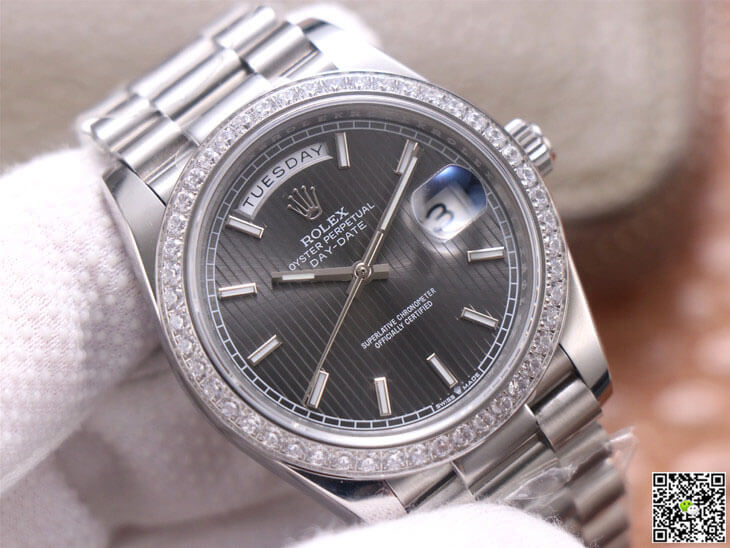 Replica R01ex Day Date M228349RBR-0008 1:1 Best Edition EW Factory Grey Dial