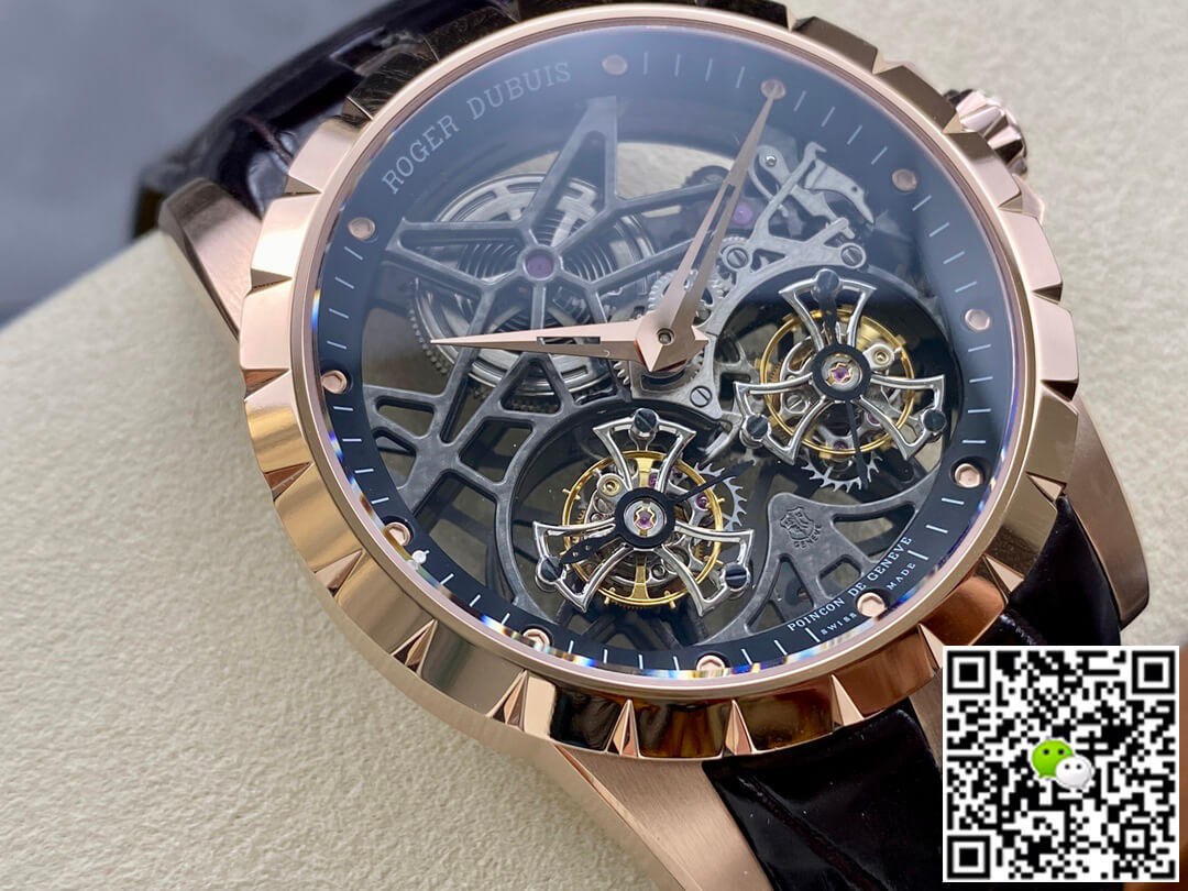 Replica Roger Dubuis Excalibur RDDBEX0395 1:1 Best Edition YS Factory Double Tourbillon Dial