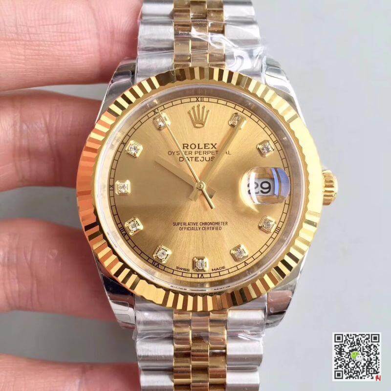 Replica R01ex Datejust II M126333-0012 1:1 Best Edition Stainless Steel 410L and 18K Yellow Gold Bracelet