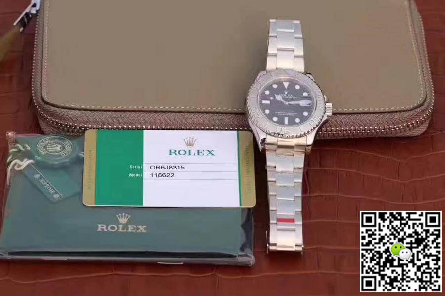 Replica R01ex Yacht-Master 40mm 116622 EW Factory 1:1 Best Edition Swiss ETA3135 Black Dial