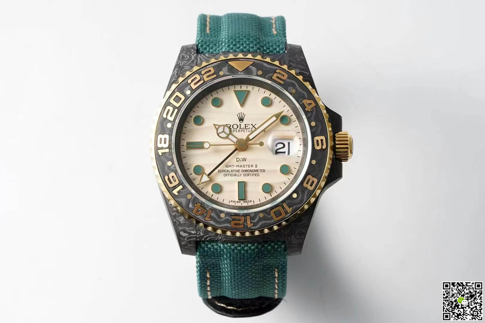 Replica R01ex GMT-MASTER II Diw 1:1 Best Edition Green Fabric Strap