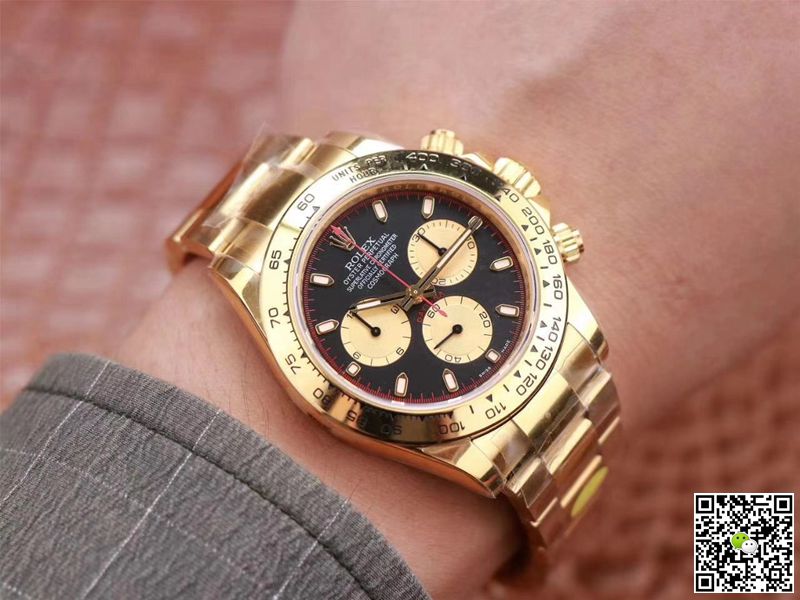 R01ex Daytona Replica M116508-0009 1:1 Best Edition Noob Factory Black Dial Swiss ETA4130