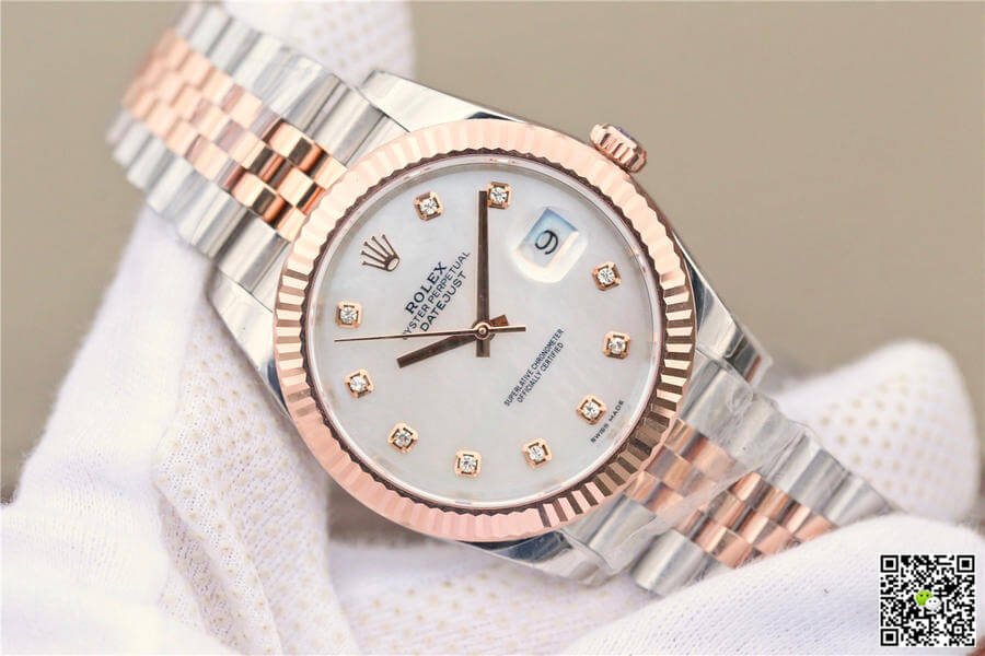 Replica R01ex Datejust M126331-0014 1:1 Best Edition EW Factory Rose Gold Mother-Of-Pearl Dial