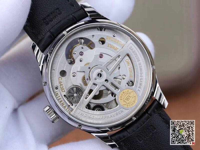 IWC Replica Portuguese IW504210 Tourbillon 1:1 Best Edition Slate Gray Dial On Black Leather Strap Swiss ETA Tourbillon Movement