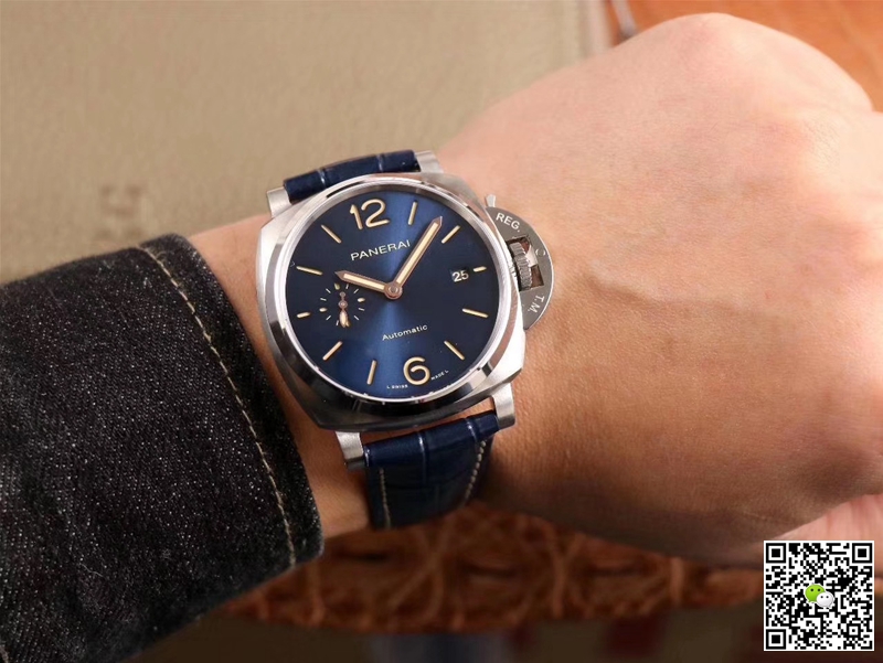 Pa*e*a1 Replica Luminor Due PAM00927 1:1 Best Edition VS Factory Blue Dial Swiss P9000
