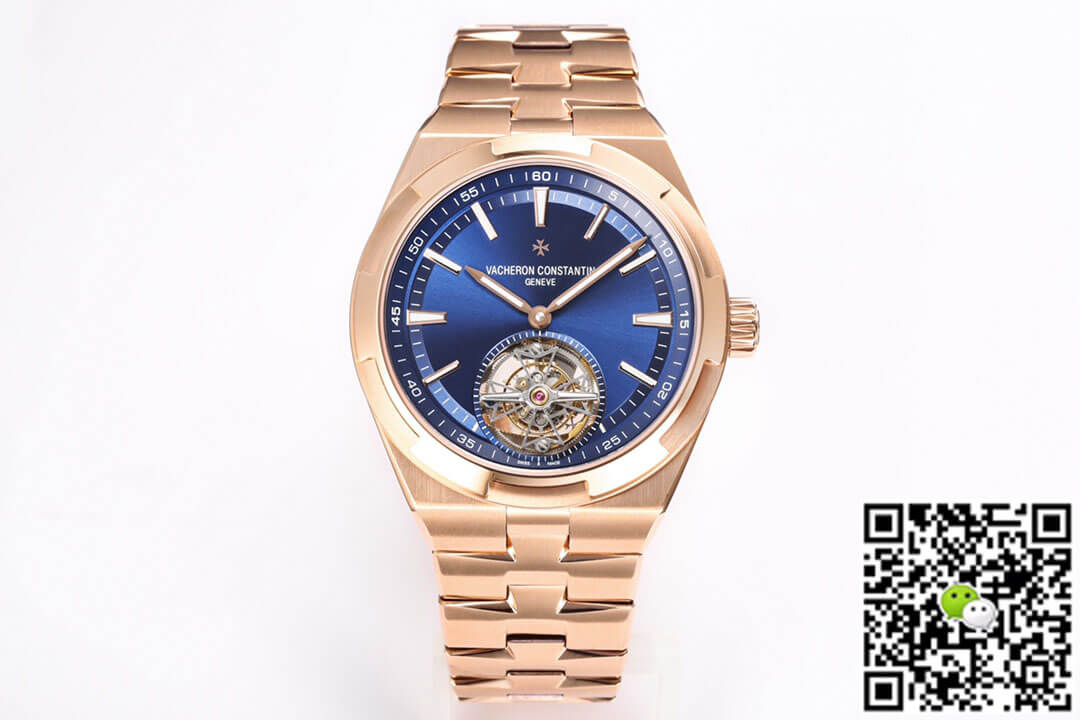 Replica Vacheron C0nstan1n Overseas Tourbillon 6000V/110R-B733 1:1 Best Edition BBR Factory Pink Gold