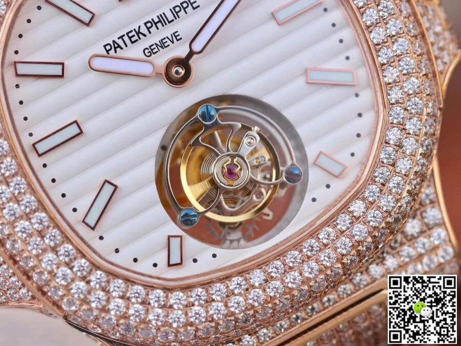 Pat*k Phi1i*pe Replica Nautilus Jumbo 5711 R8 Factory 1:1 Best Edition Swiss Tourbillon Rose Gold