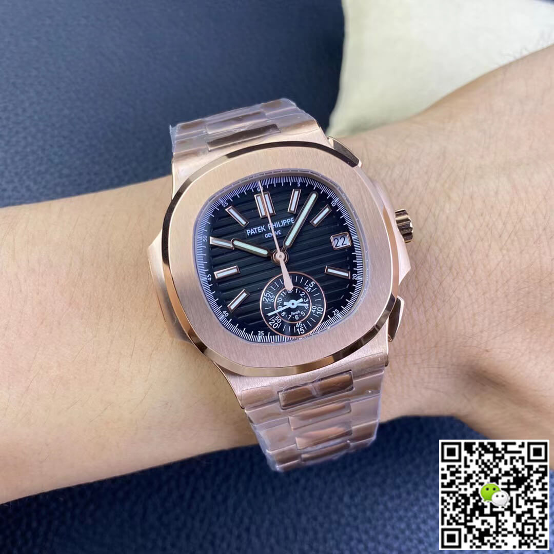 Replica Pat*k Phi1i*pe Nautilus 5980/1R-001 1:1 Best Edition 3K Factory V2 Black Dial