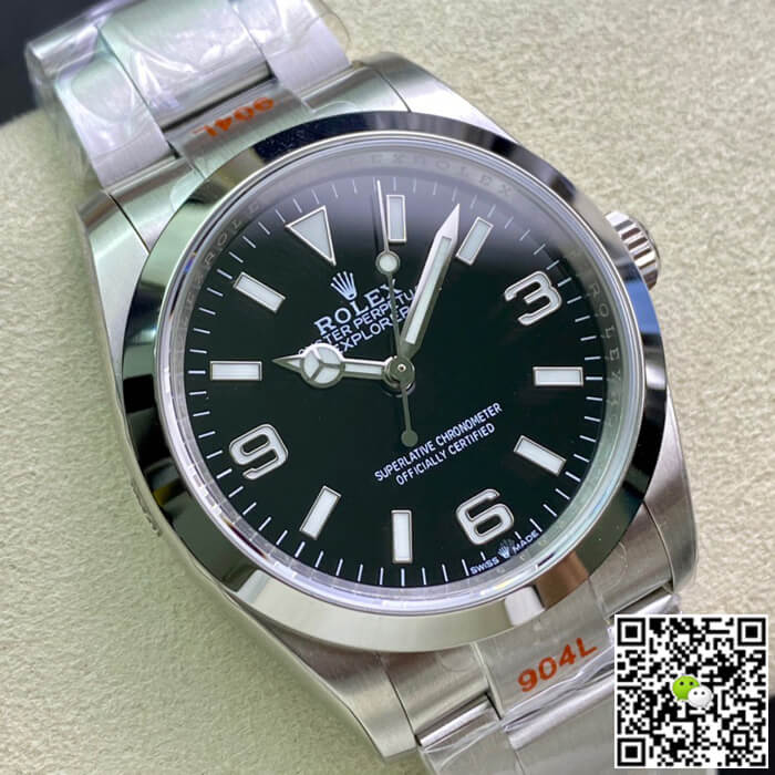 Replica R01ex Explorer M124270-0001 36MM 1:1 Best Edition EW Factory Black Dial