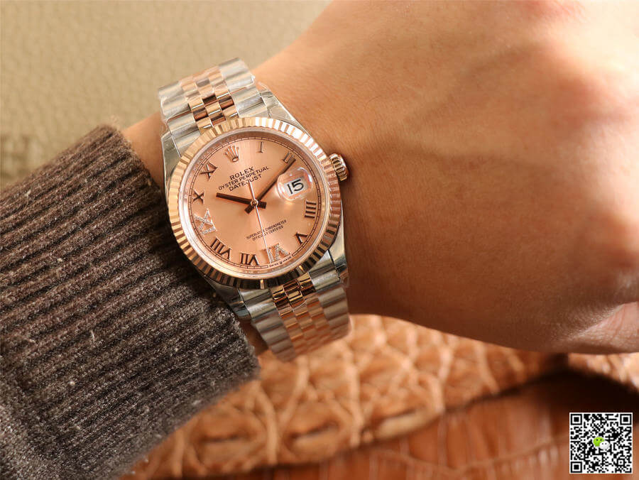 Replica R01ex Datejust M126231-0027 1:1 Best Edition EW Factory Rose Gold