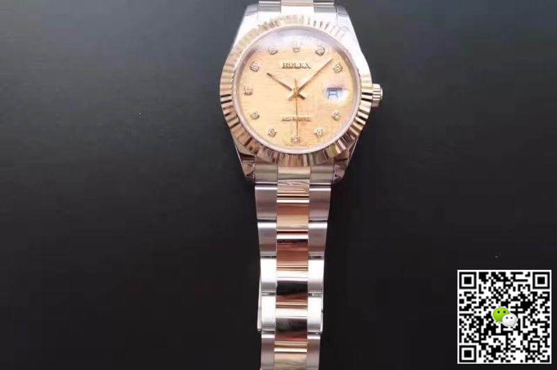 R01ex Dupe Datejust II 126333-13 1:1 Best Edition 18K Gold Dial Swiss ETA2836-2 Gold Wrapped