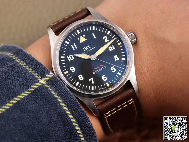 Replica IWC Pilot Spitfire IW326803 1:1 Best Edition MKS Factory Black Dial Swiss ETA9015