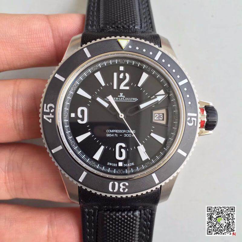 Replica Jaeger-LeCoultre Master Compressor 2018670 Noob Factory 1:1 Best Edition Swiss ETA2836-2 Black Leather Strap