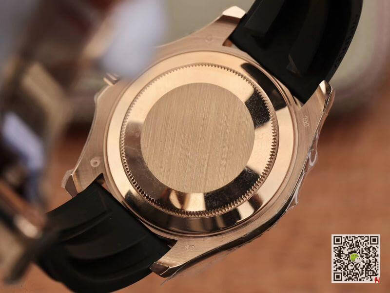 Replica R01ex Yacht-Master 40mm 116655 D1am0nd Dial Rosegold 1:1 Best Edition Automatic Swiss Movement Black Rubber Strap