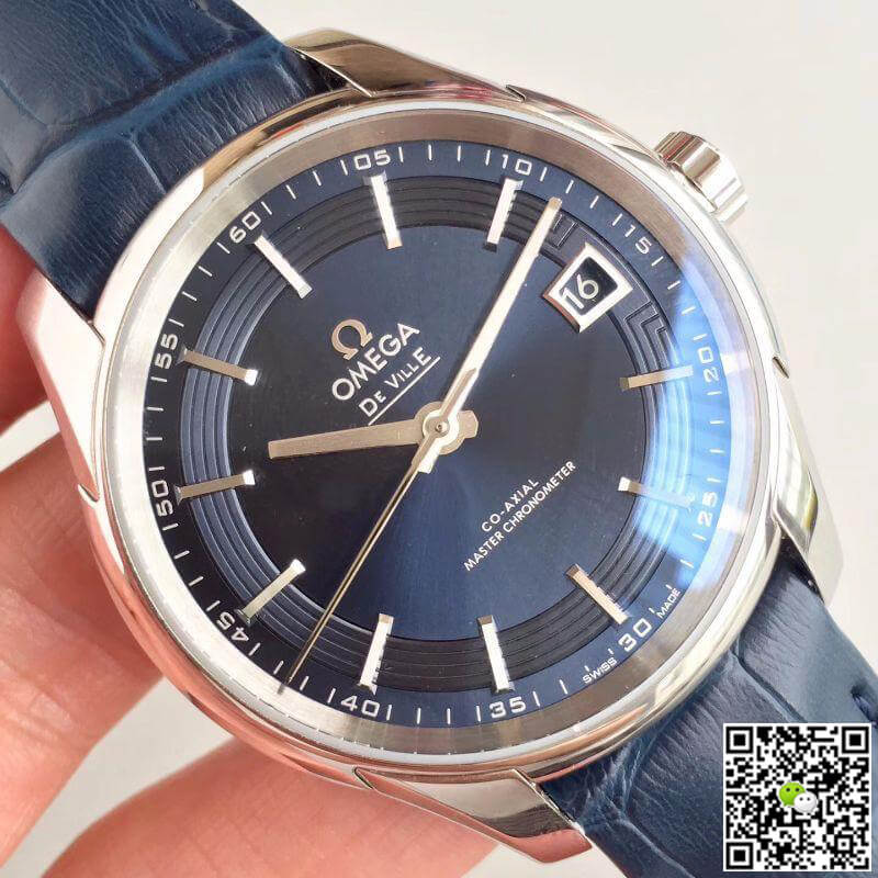 Replica 0me*ga De Ville Hour Vision 431.33.41.21.03.001 3S Factory 1:1 Best Edition Swiss ETA8500 Blue Dial