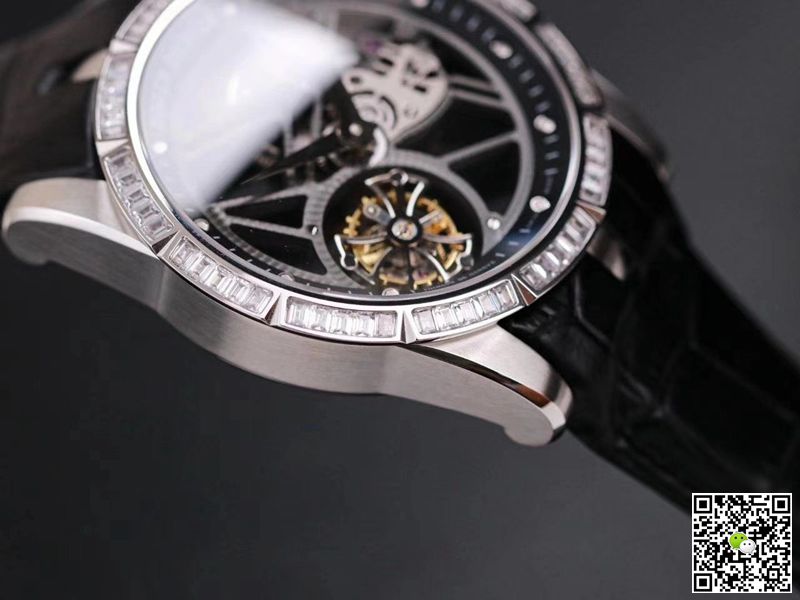 Replica Roger Dubuis Excalibur RDDBEX0393 1:1 Best Edition JB Factory Tourbillon V3 D1am0nd Swiss RD505SQ