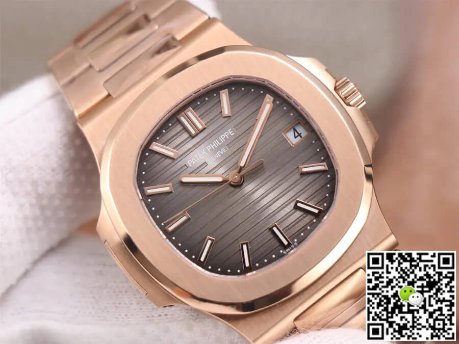 Replica Pat*k Phi1i*pe Nautilus 5711/1R-001 1:1 Best Edition PPF Factory V4 Rose Gold Brown Dial Swiss ETA324