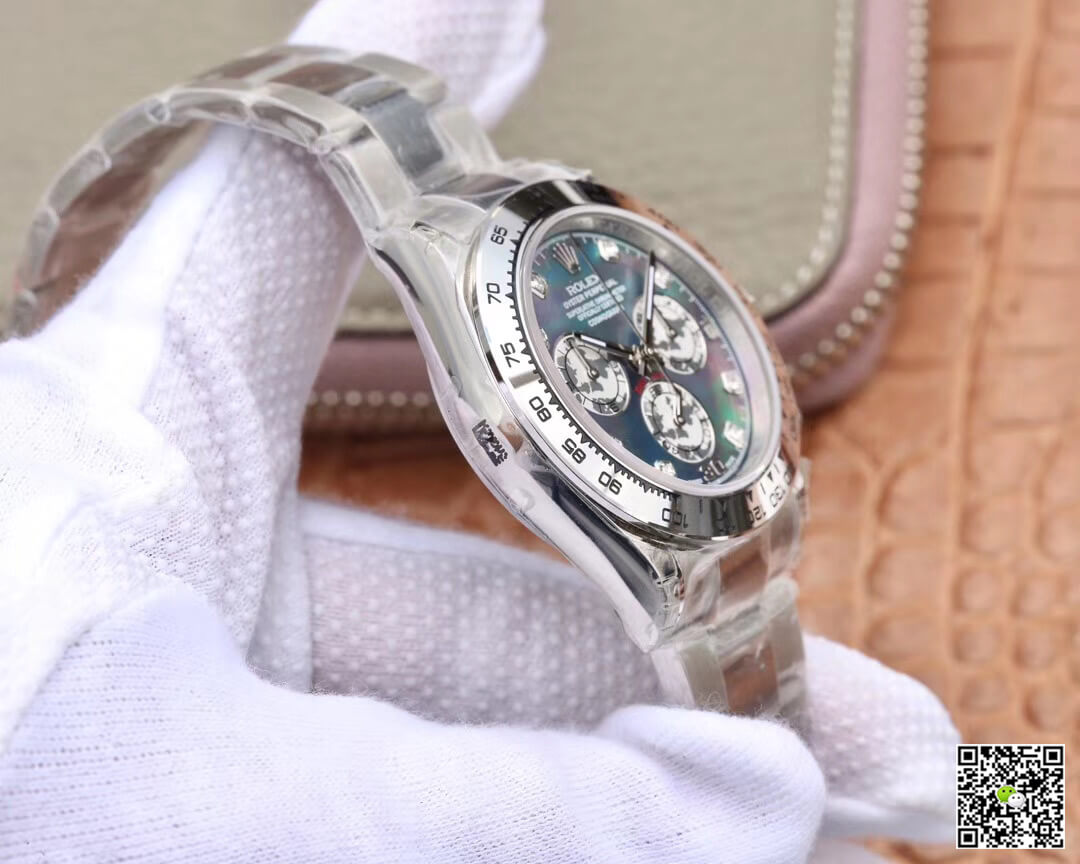 Replica R01ex Daytona Cosmograph 116509-0064 1:1 Best Edition JH Factory 18K White Gold Fritillaria Dial