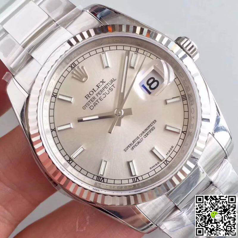 R01ex Dupe Datejust II 36mm 126334 1:1 Best Edition Swiss ETA3135 Silver Dial