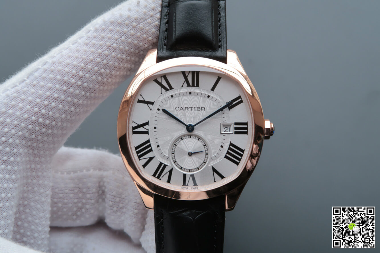 Replica Drive De Ca*t1er WGNM0003 1:1 Best Edition V6 Factory Rose Gold Silver Dial